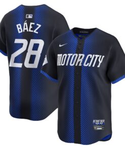 Men's Detroit Tigers Javier Baez Nike Navy 2024 City Connect Limited Jersey