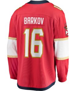 Men's Florida Panthers Aleksander Barkov Fanatics Red Home 2024 Stanley Cup Champions Breakaway Player Jersey
