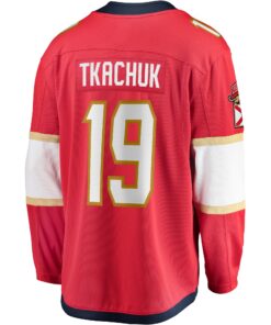 Men's Florida Panthers Matthew Tkachuk Fanatics Red Home 2024 Stanley Cup Champions Breakaway Player Jersey