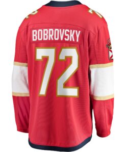 Men's Florida Panthers Sergei Bobrovsky Fanatics Red Home 2024 Stanley Cup Champions Breakaway Player Jersey