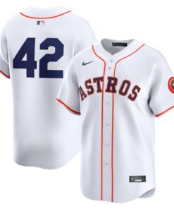 Men's Houston Astros Nike White 2024 Jackie Robinson Day Home Limited Jersey