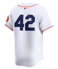 Men's Houston Astros Nike White 2024 Jackie Robinson Day Home Limited Jersey