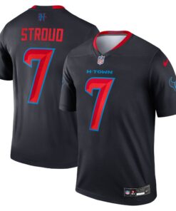 Men's Houston Texans C.J. Stroud Nike Navy 2nd Alternate Legend Player Performance Top