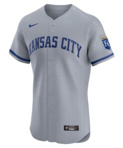 Men's Kansas City Royals Nike Gray Road 2024 Jackie Robinson Day Elite Jersey