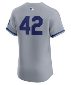 Men's Kansas City Royals Nike Gray Road 2024 Jackie Robinson Day Elite Jersey
