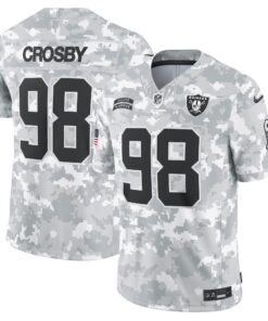 Men's Las Vegas Raiders Maxx Crosby Nike Arctic Camo 2024 Salute to Service Limited Jersey