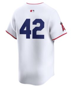 Men's Los Angeles Angels Nike White 2024 Jackie Robinson Day Home Limited Jersey