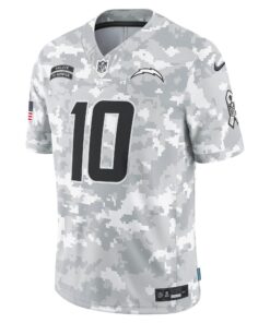 Men's Los Angeles Chargers Justin Herbert Nike Arctic Camo 2024 Salute to Service Limited Jersey