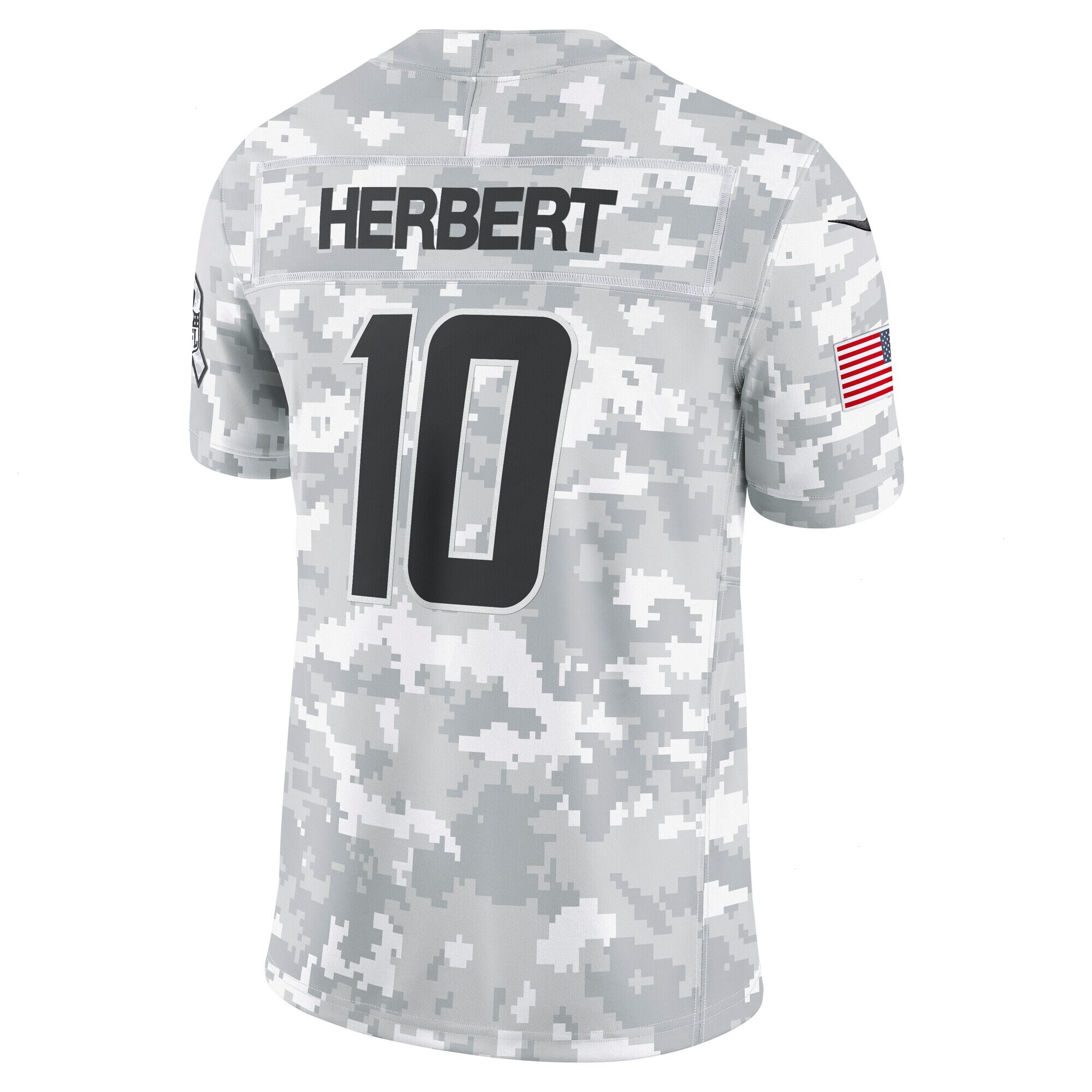 Men's Los Angeles Chargers Justin Herbert Nike Arctic Camo 2024 Salute to Service Limited Jersey