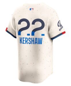 Men's Los Angeles Dodgers Clayton Kershaw Nike Cream 2024 City Connect Limited Player Jersey
