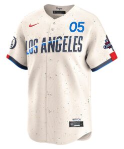 Men's Los Angeles Dodgers Freddie Freeman Nike Cream 2024 World Series Champions City Connect Limited Player Jersey