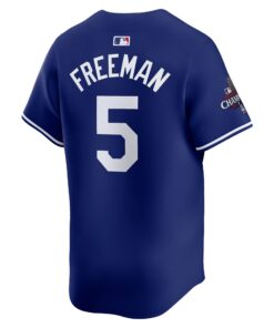 Men's Los Angeles Dodgers Freddie Freeman Nike Royal 2024 World Series Champions Alternate Limited Player Jersey
