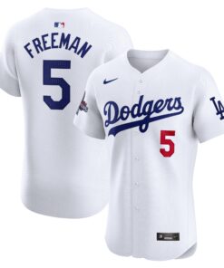 Men's Los Angeles Dodgers Freddie Freeman Nike White 2024 World Series Champions Home Elite Player Jersey