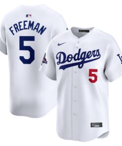 Men's Los Angeles Dodgers Freddie Freeman Nike White 2024 World Series Champions Home Limited Player Jersey