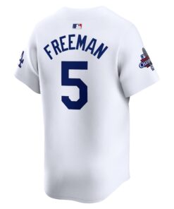 Men's Los Angeles Dodgers Freddie Freeman Nike White 2024 World Series Champions Home Limited Player Jersey