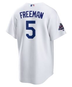 Men's Los Angeles Dodgers Freddie Freeman Nike White 2024 World Series Champions Home Replica Player Jersey
