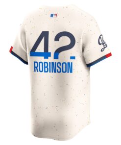 Men's Los Angeles Dodgers Jackie Robinson Nike Cream 2024 City Connect Limited Player Jersey