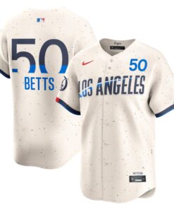 Men's Los Angeles Dodgers Mookie Betts Nike Cream 2024 City Connect Limited Player Jersey