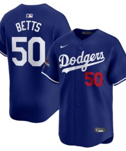Men's Los Angeles Dodgers Mookie Betts Nike Royal 2024 World Series Champions Alternate Limited Player Jersey