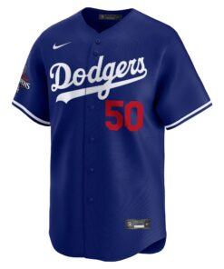 Men's Los Angeles Dodgers Mookie Betts Nike Royal 2024 World Series Champions Alternate Limited Player Jersey