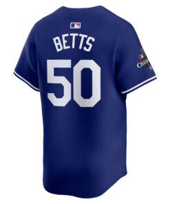 Men's Los Angeles Dodgers Mookie Betts Nike Royal 2024 World Series Champions Alternate Limited Player Jersey