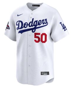 Men's Los Angeles Dodgers Mookie Betts Nike White Home 2024 World Series Champions Limited Jersey