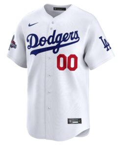 Men's Los Angeles Dodgers Nike White 2024 World Series Champions Home Custom Limited Jersey