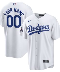 Men's Los Angeles Dodgers Nike White 2024 World Series Champions Home Custom Replica Jersey