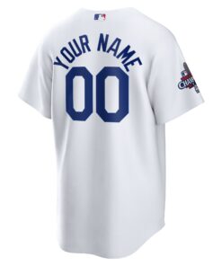 Men's Los Angeles Dodgers Nike White 2024 World Series Champions Home Custom Replica Jersey
