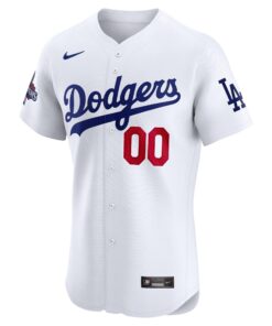 Men's Los Angeles Dodgers Nike White 2024 World Series Champions Home Elite Custom Jersey
