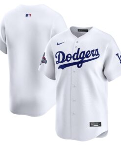 Men's Los Angeles Dodgers Nike White 2024 World Series Champions Home Limited Jersey