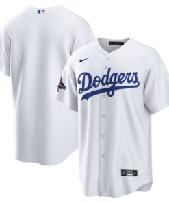 Men's Los Angeles Dodgers Nike White 2024 World Series Champions Home Replica Jersey