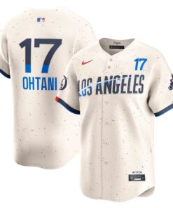 Men's Los Angeles Dodgers Shohei Ohtani Nike Cream 2024 World Series Champions City Connect Limited Player Jersey