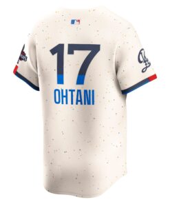Men's Los Angeles Dodgers Shohei Ohtani Nike Cream 2024 World Series Champions City Connect Limited Player Jersey