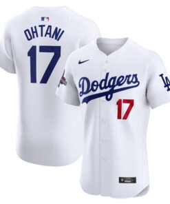 Men's Los Angeles Dodgers Shohei Ohtani Nike White 2024 World Series Champions Home Elite Player Jersey