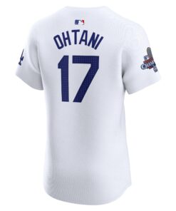 Men's Los Angeles Dodgers Shohei Ohtani Nike White 2024 World Series Champions Home Elite Player Jersey