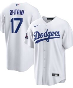 Men's Los Angeles Dodgers Shohei Ohtani Nike White 2024 World Series Champions Home Replica Player Jersey