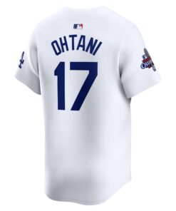 Men's Los Angeles Dodgers Shohei Ohtani Nike White Home 2024 World Series Champions Limited Jersey