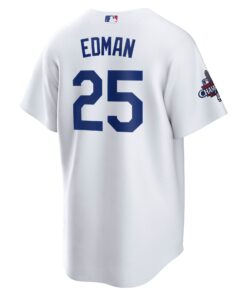 Men's Los Angeles Dodgers Tommy Edman Nike White 2024 World Series Champions Home Replica Player Jersey
