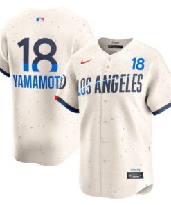 Men's Los Angeles Dodgers Yoshinobu Yamamoto Nike Cream 2024 City Connect Limited Player Jersey