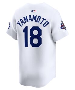 Men's Los Angeles Dodgers Yoshinobu Yamamoto Nike White 2024 World Series Champions Home Limited Player Jersey