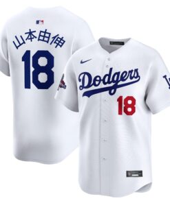 Men's Los Angeles Dodgers Yoshinobu Yamamoto Nike White 2024 World Series Champions Japanese Characters Limited Player Jersey