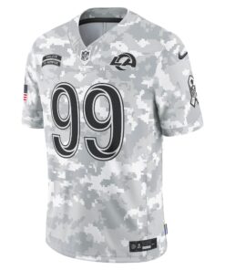 Men's Los Angeles Rams Aaron Donald Nike Arctic Camo 2024 Salute to Service Retired Player Limited Jersey