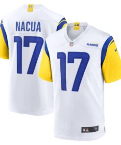 Men's Los Angeles Rams Puka Nacua Nike White Game Jersey