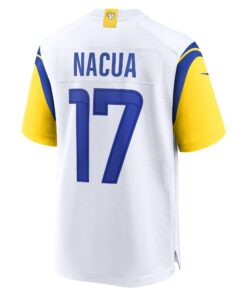Men's Los Angeles Rams Puka Nacua Nike White Game Jersey