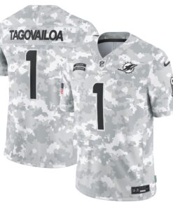 Men's Miami Dolphins Tua Tagovailoa Nike Arctic Camo 2024 Salute to Service Limited Jersey