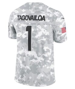 Men's Miami Dolphins Tua Tagovailoa Nike Arctic Camo 2024 Salute to Service Limited Jersey