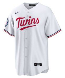 Men's Minnesota Twins Joe Mauer Nike White 2024 Baseball Hall of Fame Home Replica Player Jersey