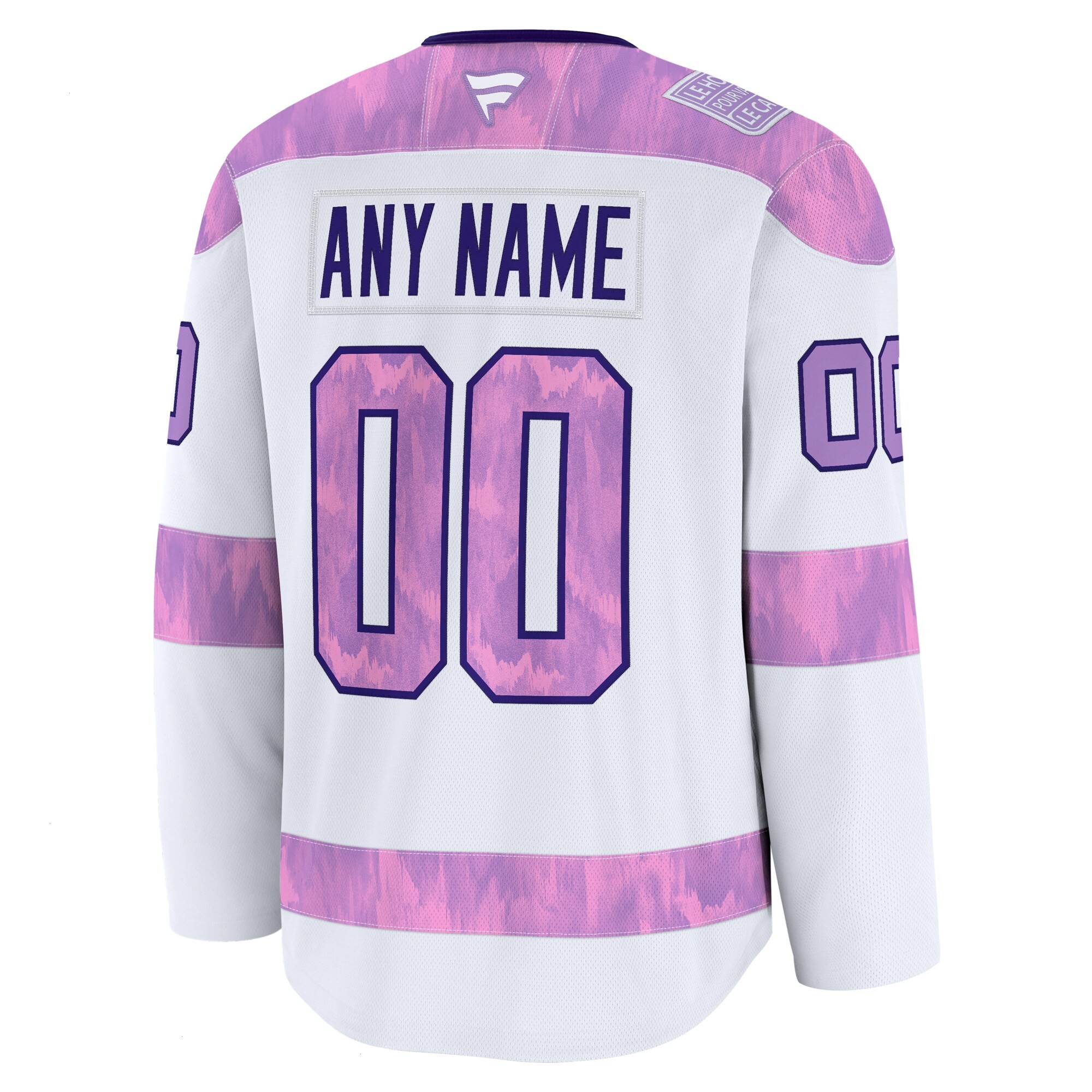 Men's Montreal Canadiens Fanatics White 2024 Hockey Fights Cancer Custom Practice Jersey