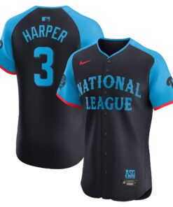 Men's National League Bryce Harper Nike Navy 2024 MLB All-Star Game Elite Player Jersey